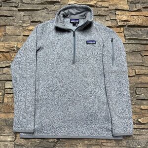 Patagonia Better Sweater Womens XS Gray 1/4 Zip Fleece Pullover Jacket Pocket